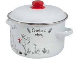 Кастрюля СтальЭмаль Chickens stories 1RD221М