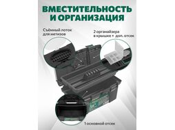 Ящик для инструмента пластмасс. 41х22х19,5 см (16") с лотком и органайз. 20236 ВОЛАТ