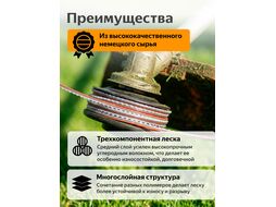 Леска ф 2.7 мм х 15 м зубчатый квадрат сеч. TRIPLE PRO STARTUL METSA ST6164-27