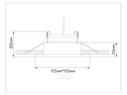 Точечный светильник Ambrella TN52341 SWH/GWH (белый песок/белый глянец)