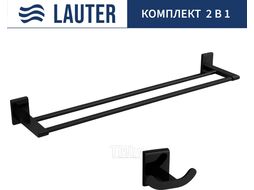 Набор аксессуаров для ванной Lauter 21SH8392 + 21SH8322 (Matt Black, 2 предмета)