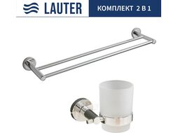 Набор аксессуаров для ванной Lauter 21SH72061 + 21SH70021 (Chrome, 2 предмета)