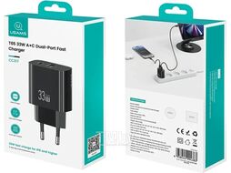 Сетевое зарядное устройство T65 33W A+C Dual-Port Fast Charger черное USAMS CC317TC01
