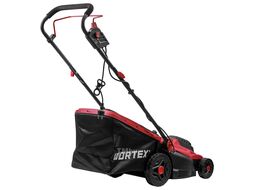 Газонокосилка электрическая WORTEX LM 3816 (1600 Вт, шир. 38 мм, выс. 30-75 мм, пластм. корпус, без мульчир., травосборник 42 л)