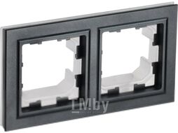 Рамка для выключателей и розеток IEK Brite BR-M22-44-K02 (черный)