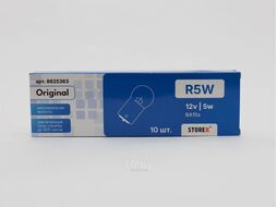 Автомобильная лампа Original R5W (BA15s) 12v.5w Коробка 10 шт. STOREX 8625363