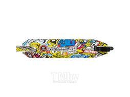 Самокат трюковый Ricos Blaze JL-301P (черный/граффити желтый)