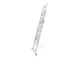 Лестница алюм. трехсекционная 7 ступеней LadderBel LS307 (2,02/3,7/2,86)