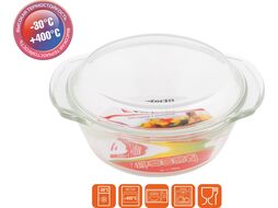 Кастрюля из жаропрочного стекла, 1.0 л, с крышкой, PERFECTO LINEA (206х179х85)