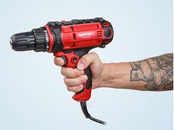 Дрель-шуруповерт DR 1025-1 D в кор. 300 Вт, 50 Нм, 2 скор. (Быстрозажимной патрон 10 мм, длина шнура 4 метра) WORTEX 1318793