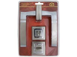 Ручка дверная VERDI 12SN/70 завертка (белый никель, механизм L70)