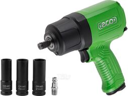 Пневмогайковерт 1/2" AIW-1300S (1100 Нм, Ударный мех-м: twin hammer, 198 л/мин, 7800 об/мин, Макс. резьба: М16) ECO EC3914-5