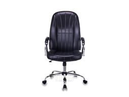 Кресло офисное Бюрократ T-898SL (искусственная кожа черный Leather Venge Black/металл)