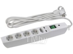 Сетевой фильтр ЭРА SFU-5es-2m-W / C0043327 (белый)