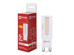 Лампа светодиодная LED-JCD 5Вт 230В G9 4000К 480Лм IN HOM INhome 4690612036328