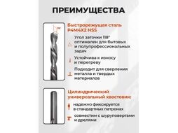 Набор сверл по мет. 25шт 1-13мм HSS GEPARD (сверло по металлу)