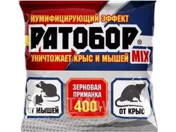 Средство для борьбы с вредителями Ваше хозяйство Зерновая приманка для уничтожения грызунов Ратобор Mix (400гр)