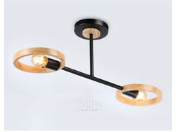 Потолочный светильник Ambrella Traditional TR8244/2 BK/LWD (черный/светлое дерево)