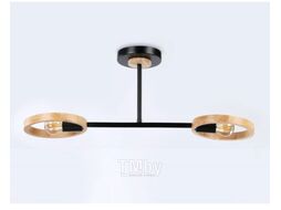 Потолочный светильник Ambrella Traditional TR8244/2 BK/LWD (черный/светлое дерево)
