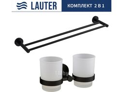 Набор аксессуаров для ванной Lauter 21SH72082 + 21SH70022 (Matt Black, 2 предмета)