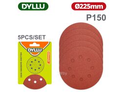 Шлифовальные круги 225 мм P150 DYLLU DTZA5157 (5 шт)