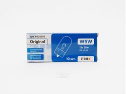 Автомобильная лампа Original W5W (W2.1x9.5d) 12v.5w. Коробка 10 шт. STOREX 8625353
