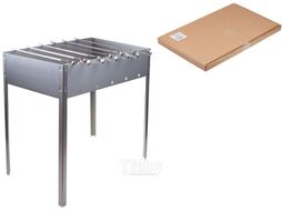 Мангал сборный "Стандарт" с шампурами в г/карт.кор. (500х300 х500х0,7толщ., 6 шамп.), PERFECTO LINEA 47-750698/1