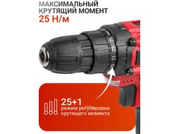 Аккум. дрель-шуруповерт WORTEX LX BD 1215 Li в чем. 12 В, 25 Н*м, 2х1.5 А*ч, БЗП 10 мм (шурупы до 5 мм)