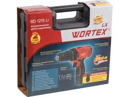 Аккум. дрель-шуруповерт WORTEX LX BD 1215 Li в чем. 12 В, 25 Н*м, 2х1.5 А*ч, БЗП 10 мм (шурупы до 5 мм)