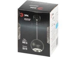 Потолочный светильник ЭРА PL32 BK/CH MR16 GU10 / Б0061380 (черный/хром)