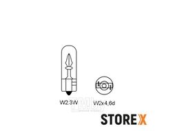 Автомобильная лампа Original W2.3W (W2x4,6d) 12v.2,3w Коробка 10 шт. STOREX 8625360