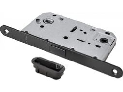 Защелка врезная Ренц INLBM 5096 pl Black с пластиковой ответной планкой (черный)