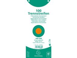 Разделитель для документов карт., 100 шт., б/маркир., оранжевый Exacompta 13365B