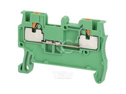 Клемма проходная FJ7-1,5 GN, 17,5A, 500V, push-in, 2 присоед., 1,5(max 2,5)мм2, зеленая (R) BLOX BX336159