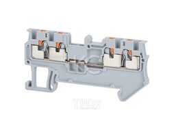 Клемма проходная FJ7-1,5/4 GY, 17,5A, 500V, push-in, 4 присоед., 1,5(max 2,5)мм2, серая (R) BLOX BX336165