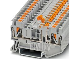 Клемма проходная с ножевым размыкателем FJ7-2,5-MT GY, 20A, 400V, push-in, 2 присоед., 2,5мм2, серая BLOX BX336139
