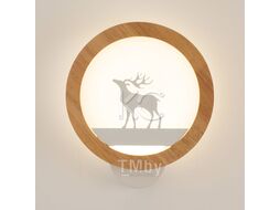 Светильник светодиодный настенный Астерия MMD-LED C053-5-12W, 4000K, дерево/белый, Home Light C053-5