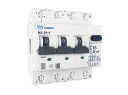 Дифференциальный автомат NX10R 3P+N C20 300mA тип A 10kA (R) Wilderness NX10R-4-020C-300A
