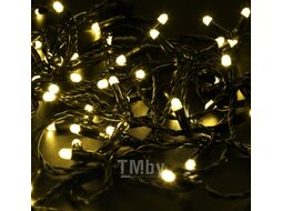 Гирлянда светодиодная "НИТЬ ОРИОНА" 10м, 7W, 96 LED, пост. свеч. 3000K/мерц. каждый 5-й 3000K, чер. КС 955131