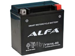 Мотоаккумулятор ALFA battery YTX14L-BS / EB14C-3 (14 А/ч)