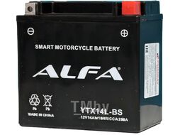 Мотоаккумулятор ALFA battery YTX14L-BS / EB14C-3 (14 А/ч)