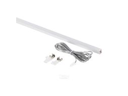 Светильник светодиодный, нарезной, 10*10мм, 8W/m, 12V, 3000K (теплый белый), 1.5м, черный, (в комплекте шнур, 2 заглушки, 2 держателя), AKS 129030