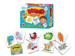 Игра настольная "МЕМО.Парочки.Кто что ест?", картонная коробка, 3+ РУССКИЙ СТИЛЬ 02453