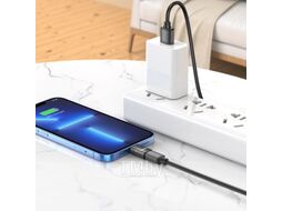 Адаптер Hoco UA17 iP Male 0 Type-C female USB2.0 (черный)