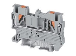 Клемма проходная FJ7-2,5 GY, 24A, 800V, push-in, 2 присоед., 2,5(max 4)мм2, серая (R) BLOX BX336001