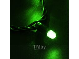 Гирлянда светодиодная "НИТЬ ОРИОНА" 10м, 5W, 100 LED, пост. свеч. зеленый, черн. пр., 220-240В, IP65 КС 955126