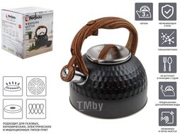 Чайник со свистком, нержавеющая сталь, 2.5 л, Sikkim, PERFECTO LINEA 52-250039
