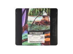 Карандаш цветной "Путешествия" набор 24 цв., металл. Sketchmarker SMCP-TRAVEL24