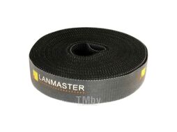 Хомут-липучка шириной 20 мм, 5 м, черный Lanmaster LAN-VCM5M-BK