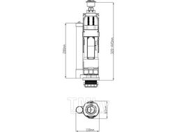 Арматура водосливная с нижней подачей, AV Engineering (Латунь) AVE129700BL